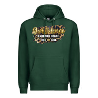 Sports Green god fidence knowing i can't but he can Premium Hoodie - Artiststas