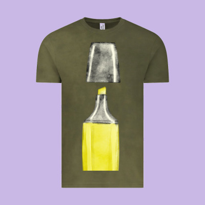 Yellow Highlighter Pen Fa Element Vintage Tee Designed By Fadigitalartstudio