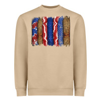 Mushroom 4th of July brushstroke Heavyweight Sweatshirt - CowGirlArtShop