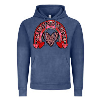 Vintage Denim valentines heart rainbow Vintage Hoodie - JahusDesignShop