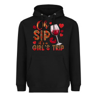 Black oh sip its a girls trip Heavyweight Hoodie - NancyCooperArtShop