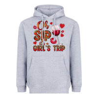 Heather Grey oh sip its a girls trip Heavyweight Hoodie - NancyCooperArtShop