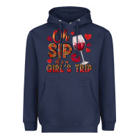 Navy oh sip its a girls trip Heavyweight Hoodie - NancyCooperArtShop