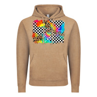 Race Leopard Tie Dye Background Vintage Hoodie | Teevron