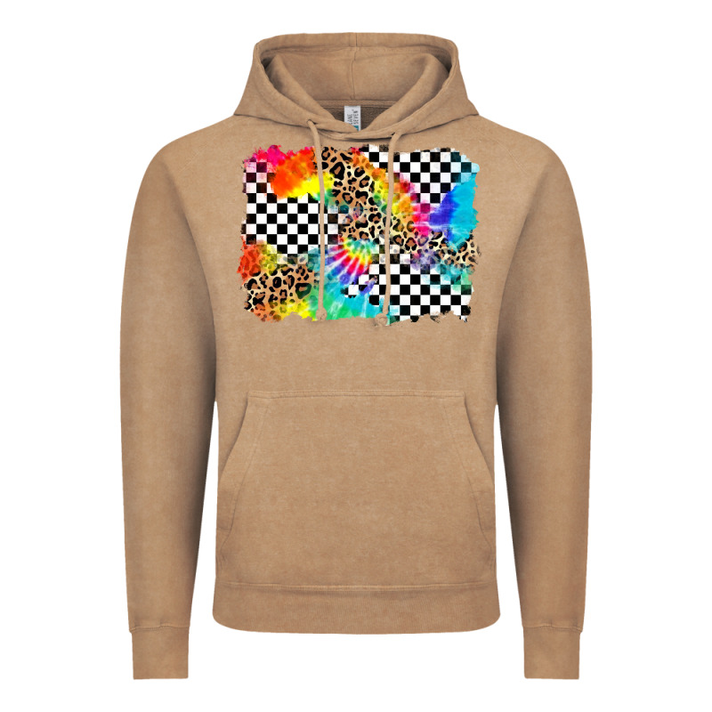 Race Leopard Tie Dye Background Vintage Hoodie by Zillion Design Studio | Teevron