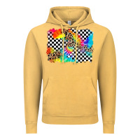 Vintage Mustard race leopard tie dye background Vintage Hoodie - Zillion Design Studio
