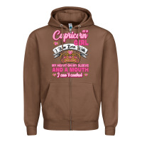 Chestnut As A Capricorn Girl I Was Born With My Heart On My Sleeve And A Mouth Zipper Hoodie - Jasminsmagicworld