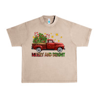 French Oak Merry And Bright Christmas Trees Truck Urban Heavy Tee - FaDigitalArtStudio