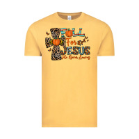 Vintage Mustard fall for jesus he never leaves Vintage Tee - CowhideDigitalArt