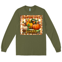Army Green pumpkin spice junkie tumbler Long Sleeve Tee - BundleAndBundleShop