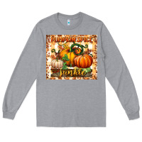 Heather Grey pumpkin spice junkie tumbler Long Sleeve Tee - BundleAndBundleShop