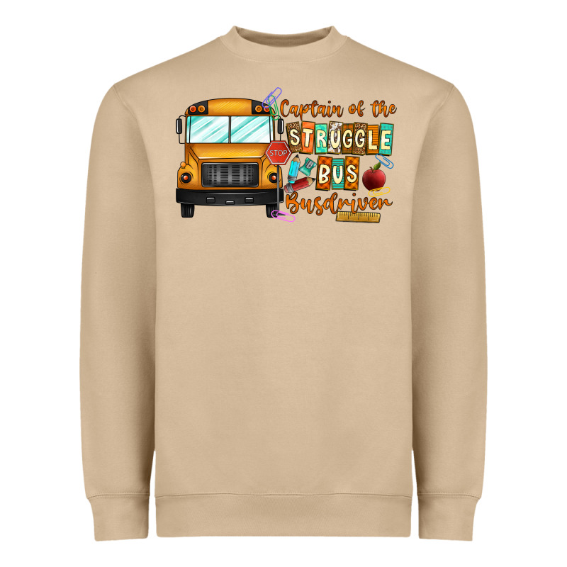 Captain Of Struggle Bus Busdriver Heavyweight Sweatshirt by CowhideDigitalArt | Teevron
