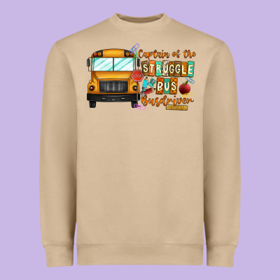 Captain Of Struggle Bus Busdriver Heavyweight Sweatshirt Designed By Cowhidedigitalart