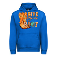 Cobalt Give Cancer the boot Kidney Cancer orange ribbon Urban Hoodie - NancyCooperArtShop