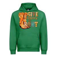 Emerald Give Cancer the boot Kidney Cancer orange ribbon Urban Hoodie - NancyCooperArtShop