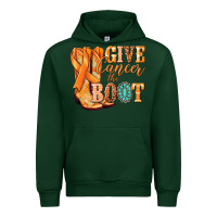Forest Green Give Cancer the boot Kidney Cancer orange ribbon Urban Hoodie - NancyCooperArtShop