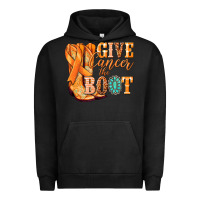 Pigment Black Give Cancer the boot Kidney Cancer orange ribbon Urban Hoodie - NancyCooperArtShop