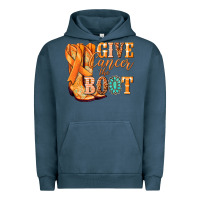 Pigment Midnight Navy Give Cancer the boot Kidney Cancer orange ribbon Urban Hoodie - NancyCooperArtShop