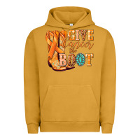 Pigment Peanut Butter Give Cancer the boot Kidney Cancer orange ribbon Urban Hoodie - NancyCooperArtShop