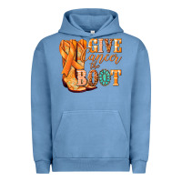 Pigment Pebble Blue Give Cancer the boot Kidney Cancer orange ribbon Urban Hoodie - NancyCooperArtShop