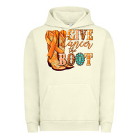 Pigment Pistachio Give Cancer the boot Kidney Cancer orange ribbon Urban Hoodie - NancyCooperArtShop