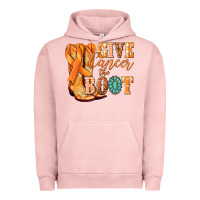 Pigment Salmon Give Cancer the boot Kidney Cancer orange ribbon Urban Hoodie - NancyCooperArtShop