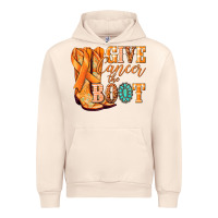 Sandshell Give Cancer the boot Kidney Cancer orange ribbon Urban Hoodie - NancyCooperArtShop