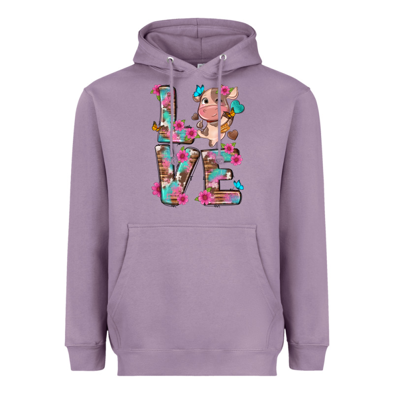 Love Little Cute Cow Heavyweight Hoodie by NancyCooperArtShop | Teevron