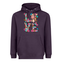 Plum love little cute cow Heavyweight Hoodie - NancyCooperArtShop
