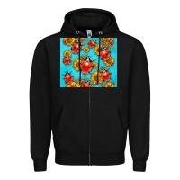 Black Western Sunflowers Ladybug Zipper Hoodie - LillyAllenDesigns