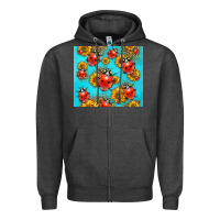 Charcoal Heather Western Sunflowers Ladybug Zipper Hoodie - LillyAllenDesigns
