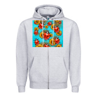 Heather Grey Western Sunflowers Ladybug Zipper Hoodie - LillyAllenDesigns
