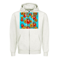 Oatmeal Heather Western Sunflowers Ladybug Zipper Hoodie - LillyAllenDesigns