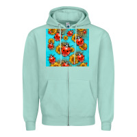 Seafoam Western Sunflowers Ladybug Zipper Hoodie - LillyAllenDesigns