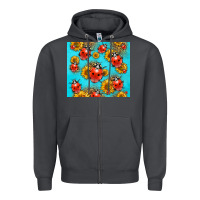 Smoke Western Sunflowers Ladybug Zipper Hoodie - LillyAllenDesigns