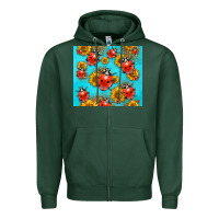 Western Sunflowers Ladybug Zipper Hoodie | Teevron