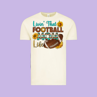 Livin' That Football Mom Life Vintage Tee Designed By Hra Design Shop