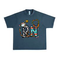 Midnight Navy rn nurse Urban Heavy Tee - CowhideDigitalArt
