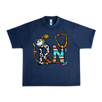 Navy rn nurse Urban Heavy Tee - CowhideDigitalArt