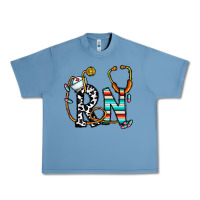 Pebble Blue rn nurse Urban Heavy Tee - CowhideDigitalArt