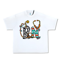 White rn nurse Urban Heavy Tee - CowhideDigitalArt