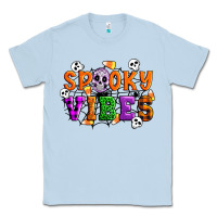 Dusty Blue Spooky vibes Classic Tee - Artiststas