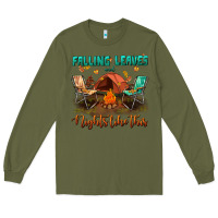 Army Green falling leaves and nights like this Long Sleeve Tee - BundleAndBundleShop