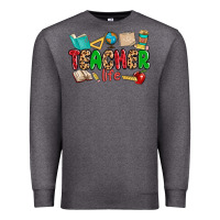 Charcoal Heather teacher life Premium Sweatshirt - MaliasSmallBusiness