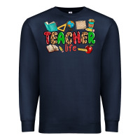Navy teacher life Premium Sweatshirt - MaliasSmallBusiness