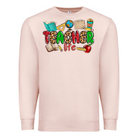 Pale Pink teacher life Premium Sweatshirt - MaliasSmallBusiness