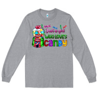 Heather Grey just a girl who loves candy Long Sleeve Tee - AdoDesignShop