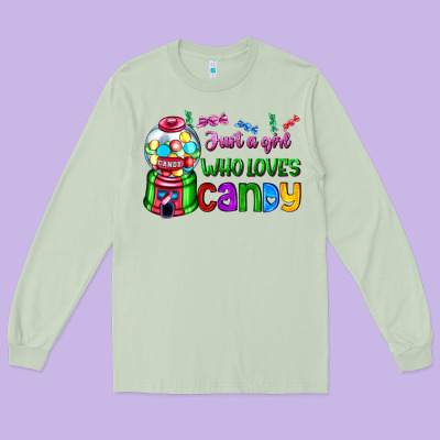 Just A Girl Who Loves Candy Long Sleeve Tee Designed By Adodesignshop