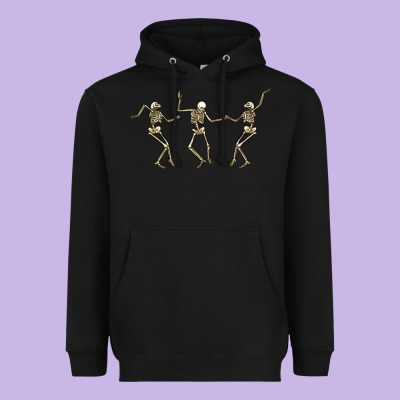 Dancing Skeletons Heavyweight Hoodie Designed By Maliassmallbusiness