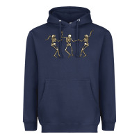 Navy dancing skeletons Heavyweight Hoodie - MaliasSmallBusiness